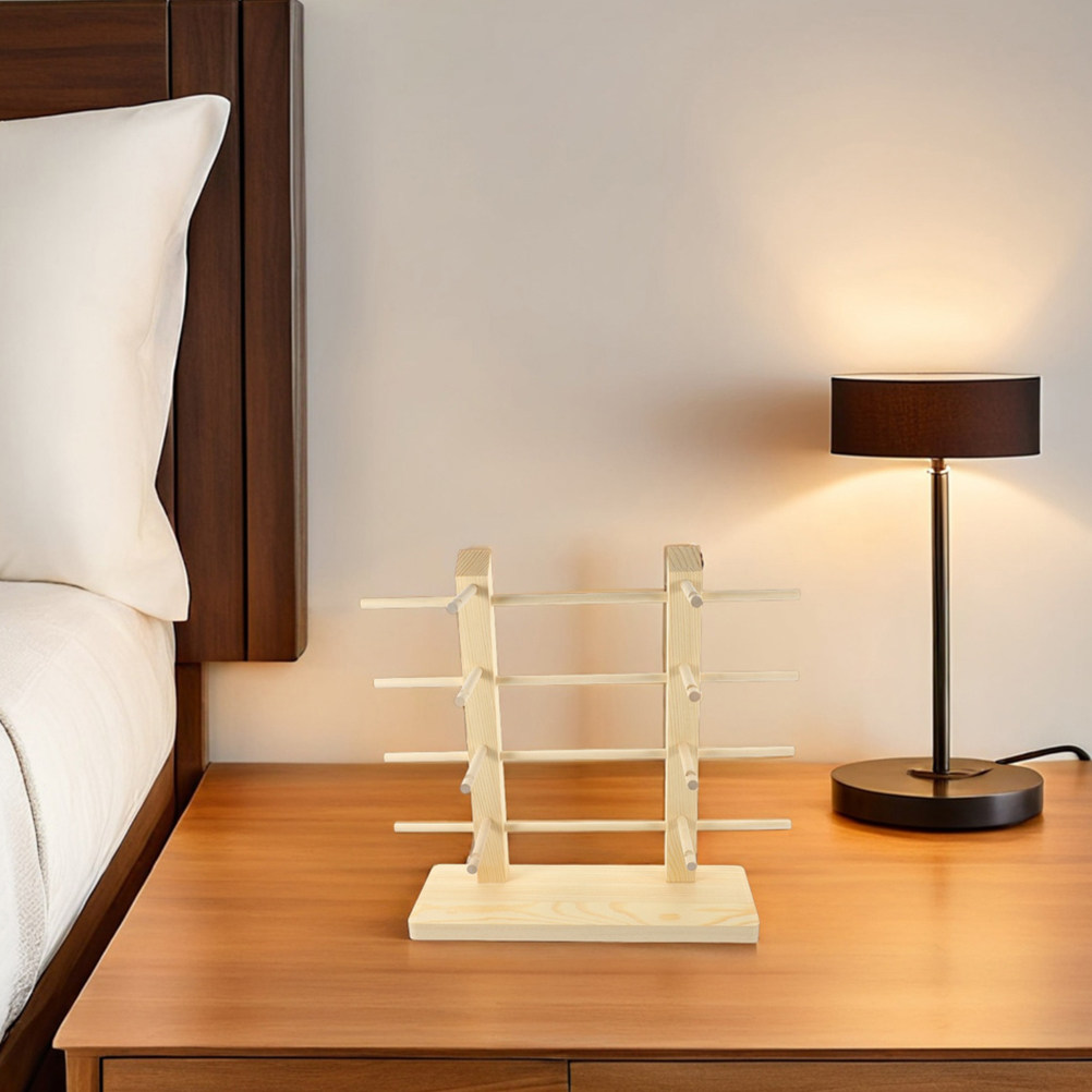 Display Stand Wood - 2Pcs Eyeglass Display Rack Wooden Multi-Layer
