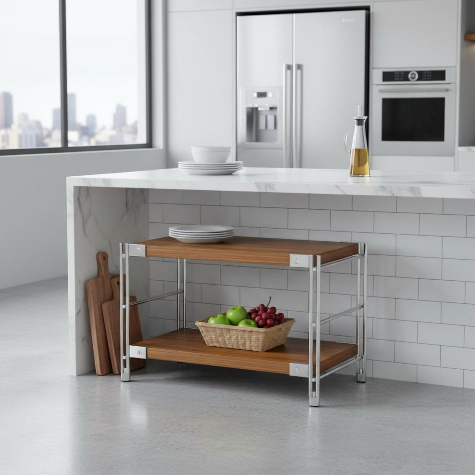Narrow Floor Standing Shelf X- - Display Stand Wood 评论和价格