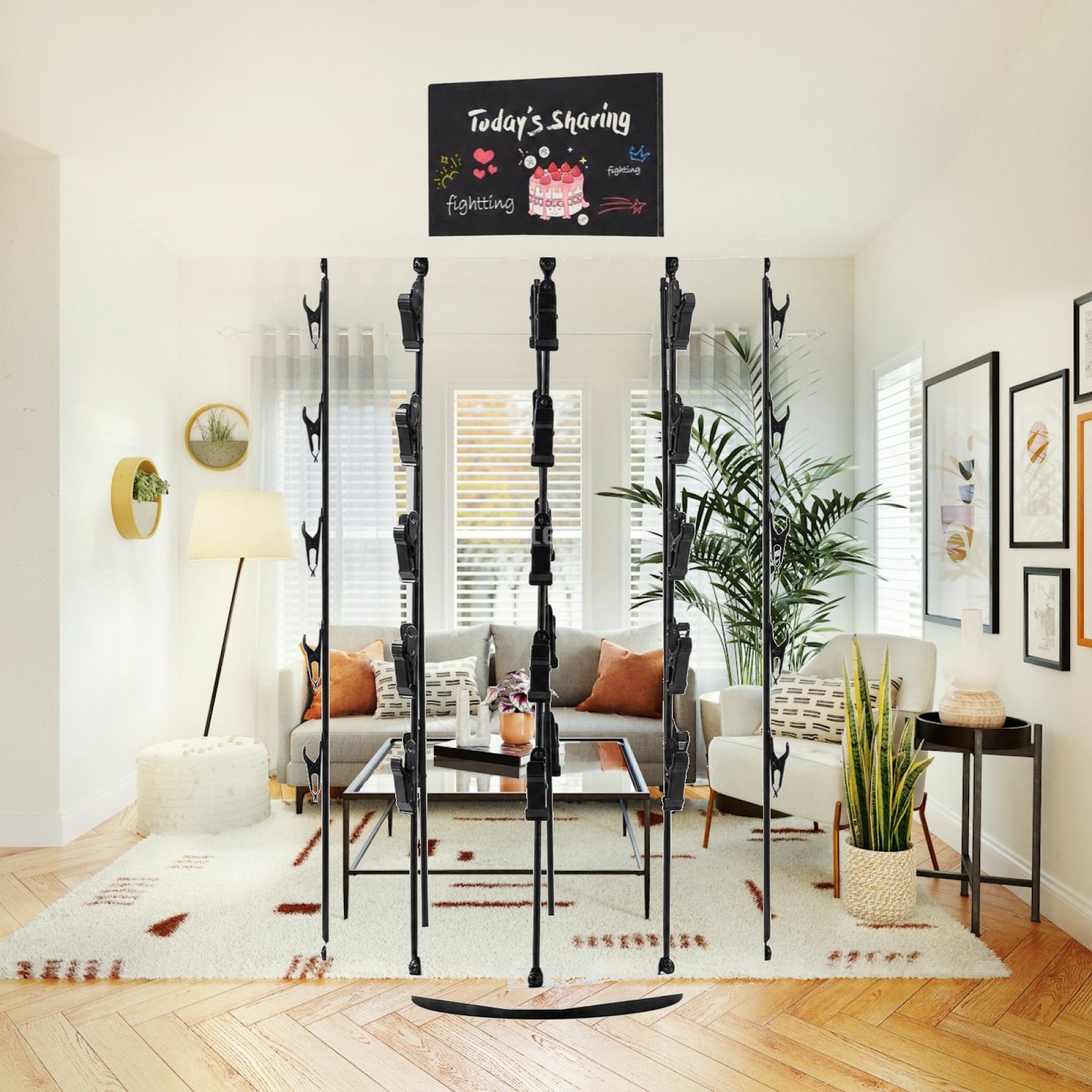 Rotating Snack Rack with Clips - Display Stand Wood 评论和价格