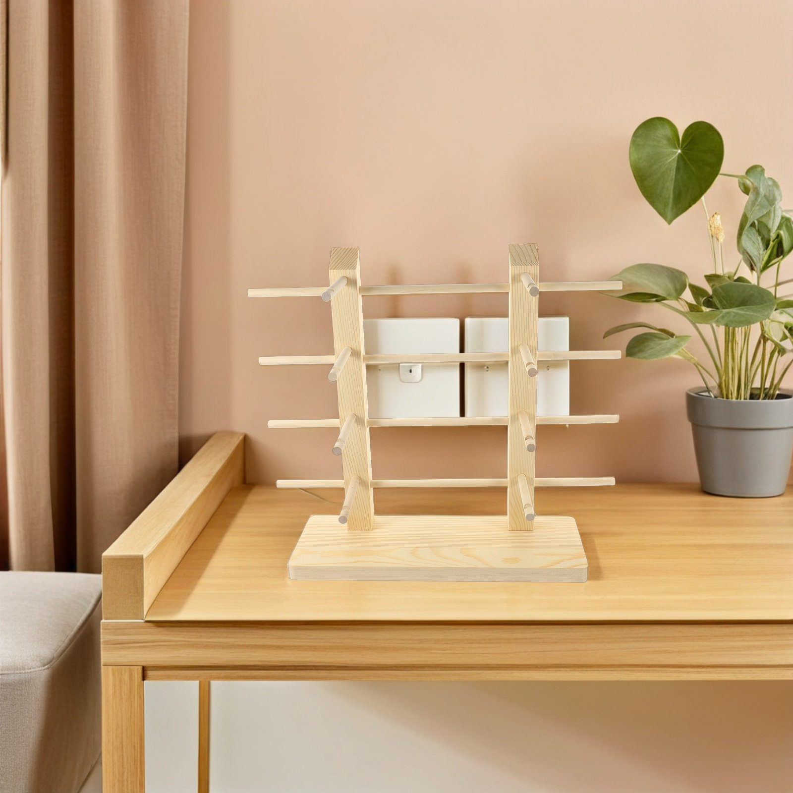 2Pcs Eyeglass Display Rack Woo - Display Stand Wood 评论和价格