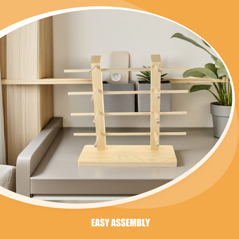2Pcs Eyeglass Display Rack Woo - Display Stand Wood 评论和价格