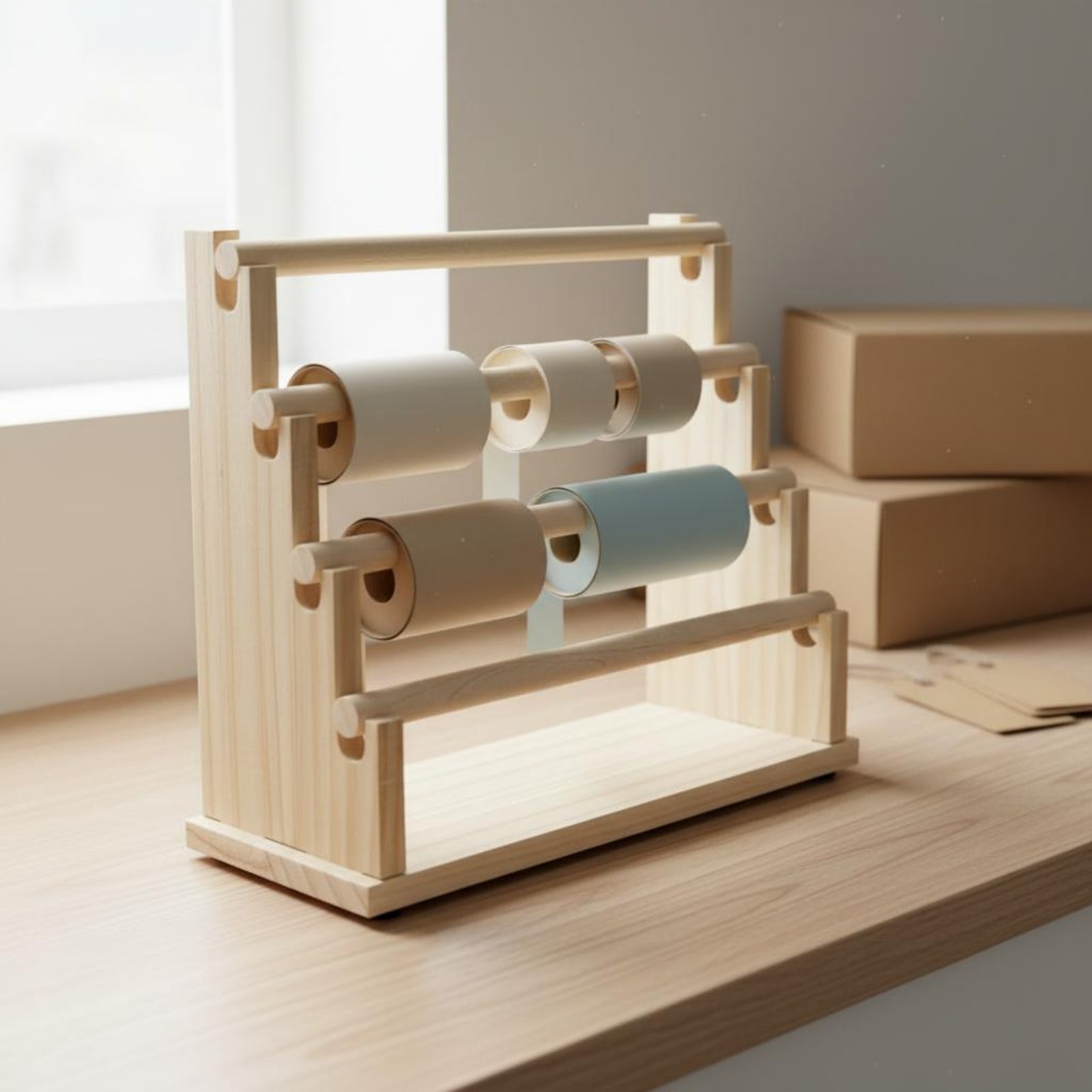 Desktop Jewelry Rack Natural W - Display Stand Wood 评论和价格