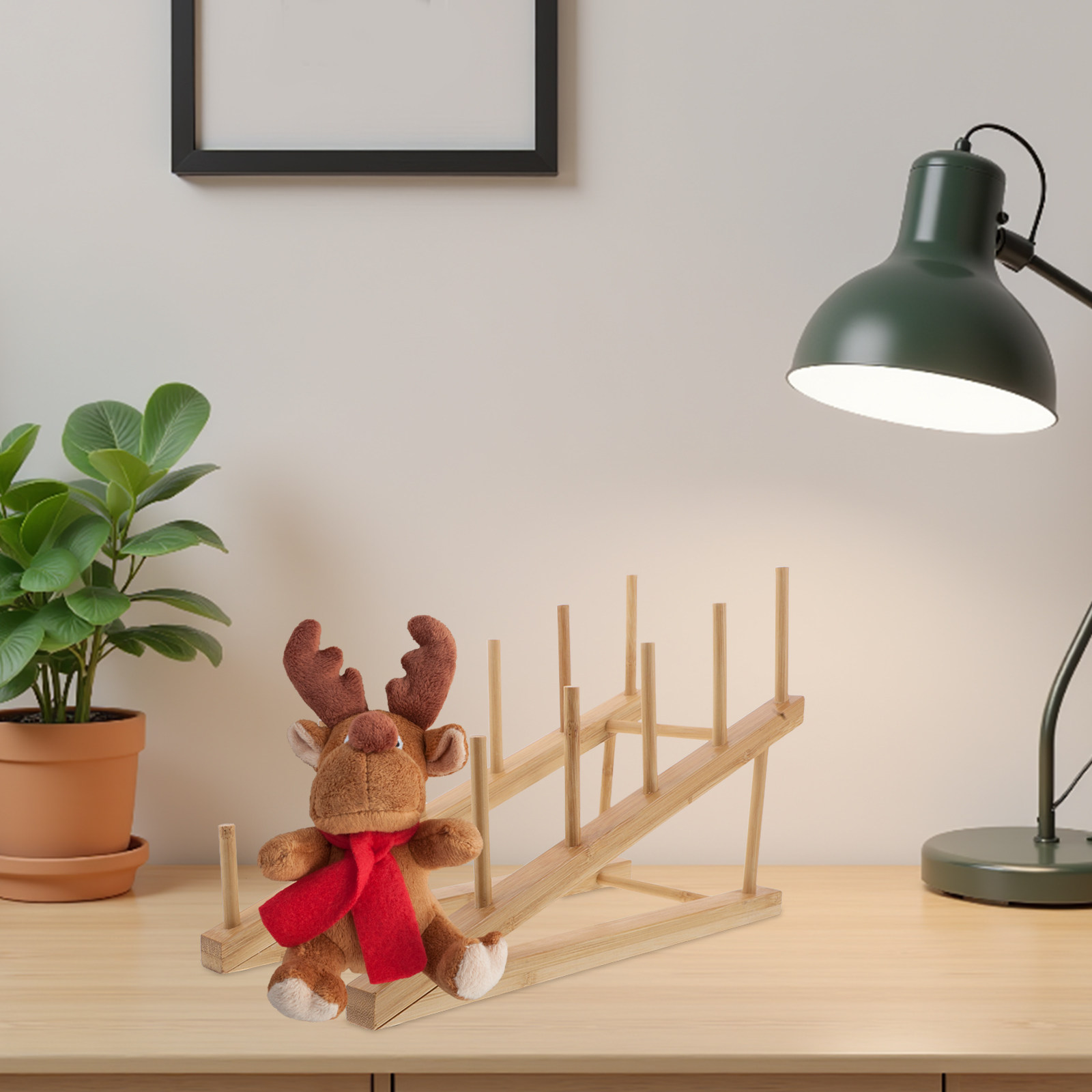 12Pieces Finger Puppet Holder  - Display Stand Wood 评论和价格