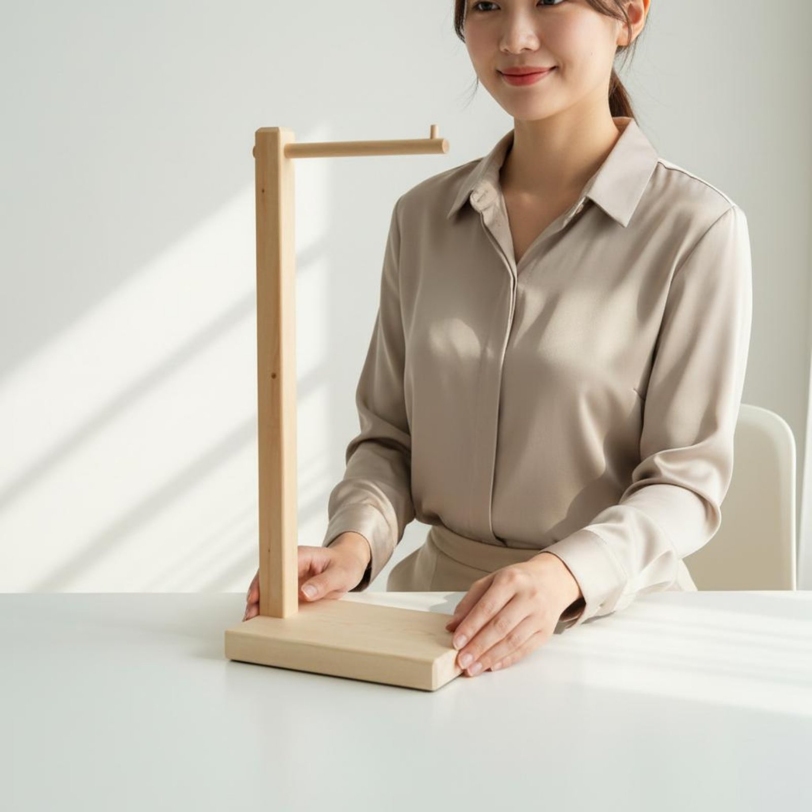 Pure Wood Bag Stand Sturdy Bas - Display Stand Wood 评论和价格
